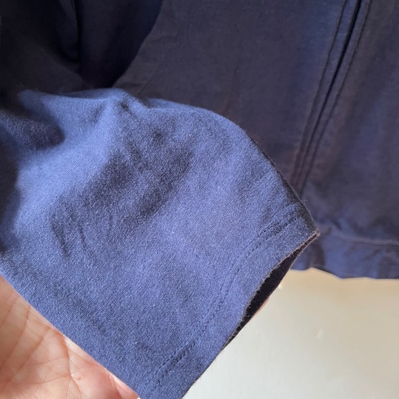 Coolibar Sz L Casual Zip Up Hoodie Navy ZnOTM Fabric UPF 50 Pockets - Picture 6 of 11